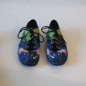 Women Nike Free Tri Fit Purple-Multi Knit Sneakers 10 *